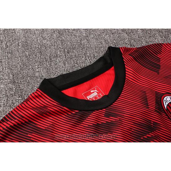Chandal del AC Milan Manga Corta 2019-2020 Rojo y Negro